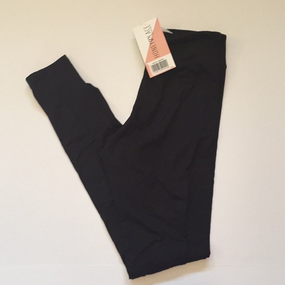 Honey and Lace Black Leggings